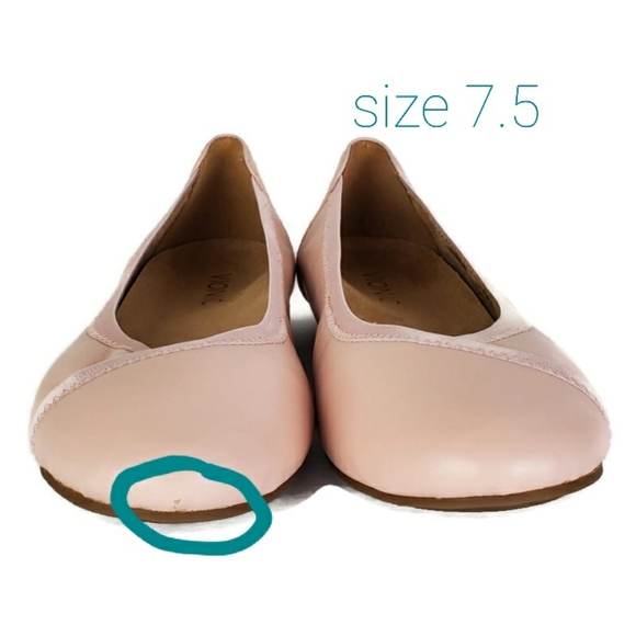 New Vionic leather spark caroll slip on ballet flats light pink comfort cushion - Picture 14 of 16